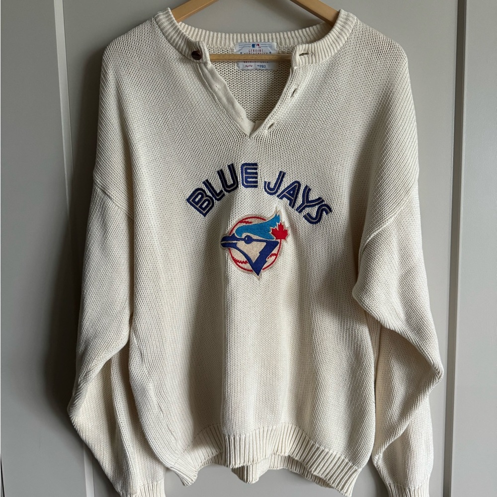 VINTAGE 1992 World Series - Toronto Blue Jays sweater - L
